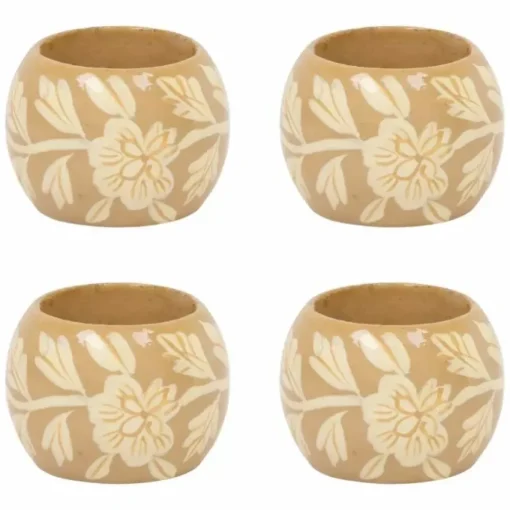 A La Servetringen Floral Beige (4St)