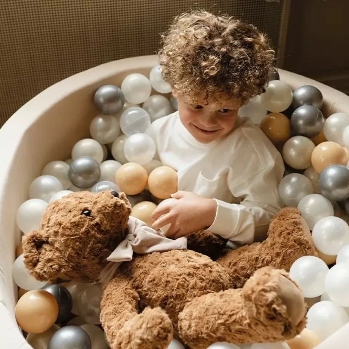 Ballenbak Xl Rond 90X40 Beige Moje