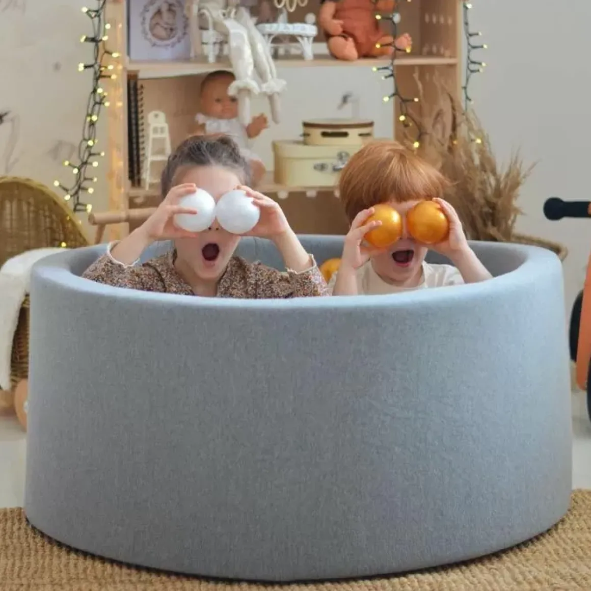 Ballenbak Xl Rond 90X40 Grijs Moje