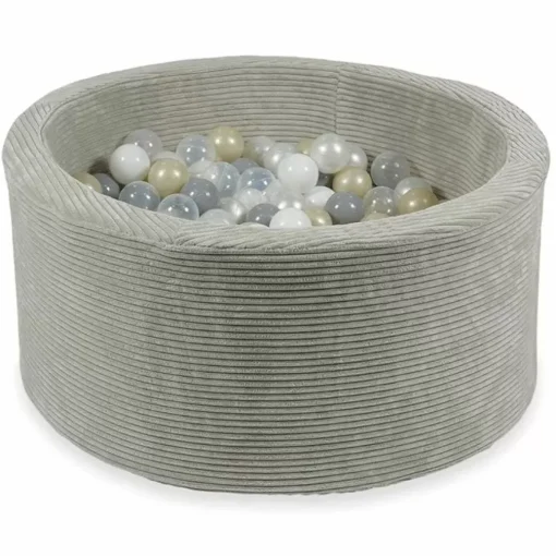 Ballenbak Xl Rond 90X40 Rib Velvet Grey Moje