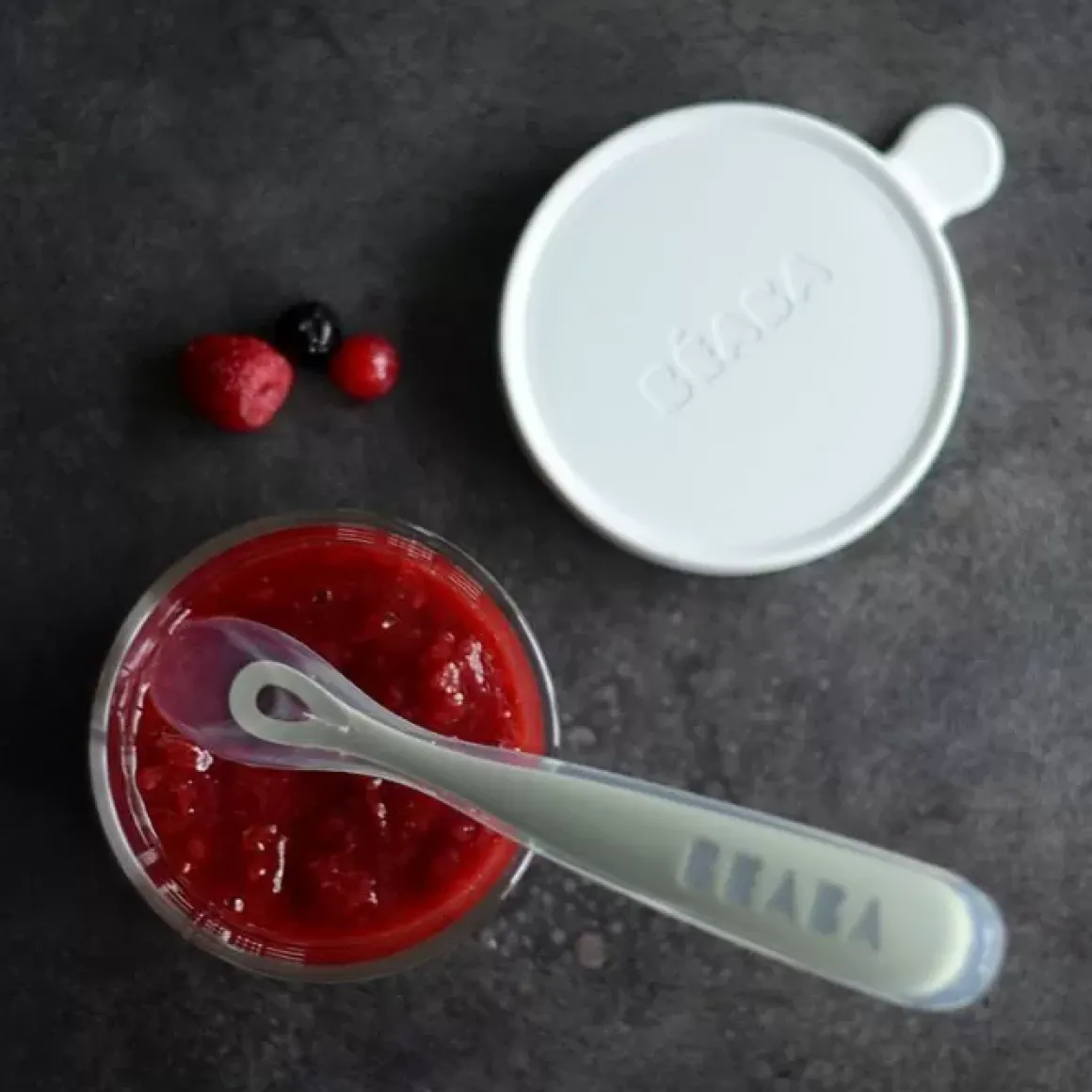 Beaba Glazen Bewaarpotje Grijs 150Ml