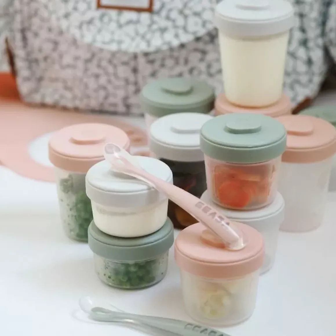 Beaba Starterpakket Bewaarpotjes Eucalyptus (14-Delig)