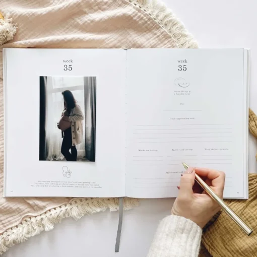 Blush & Gold Zwangerschapsdagboek Safari