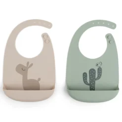 Done By Deer Siliconen Slabben Lalee Zand/Groen (2St)