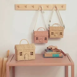 Draagbaar Poppenhuisje Casa Bag Straw Olli Ella