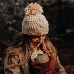 Draagzak Click Carrier Ribbed Velvet Berry Red Bykay