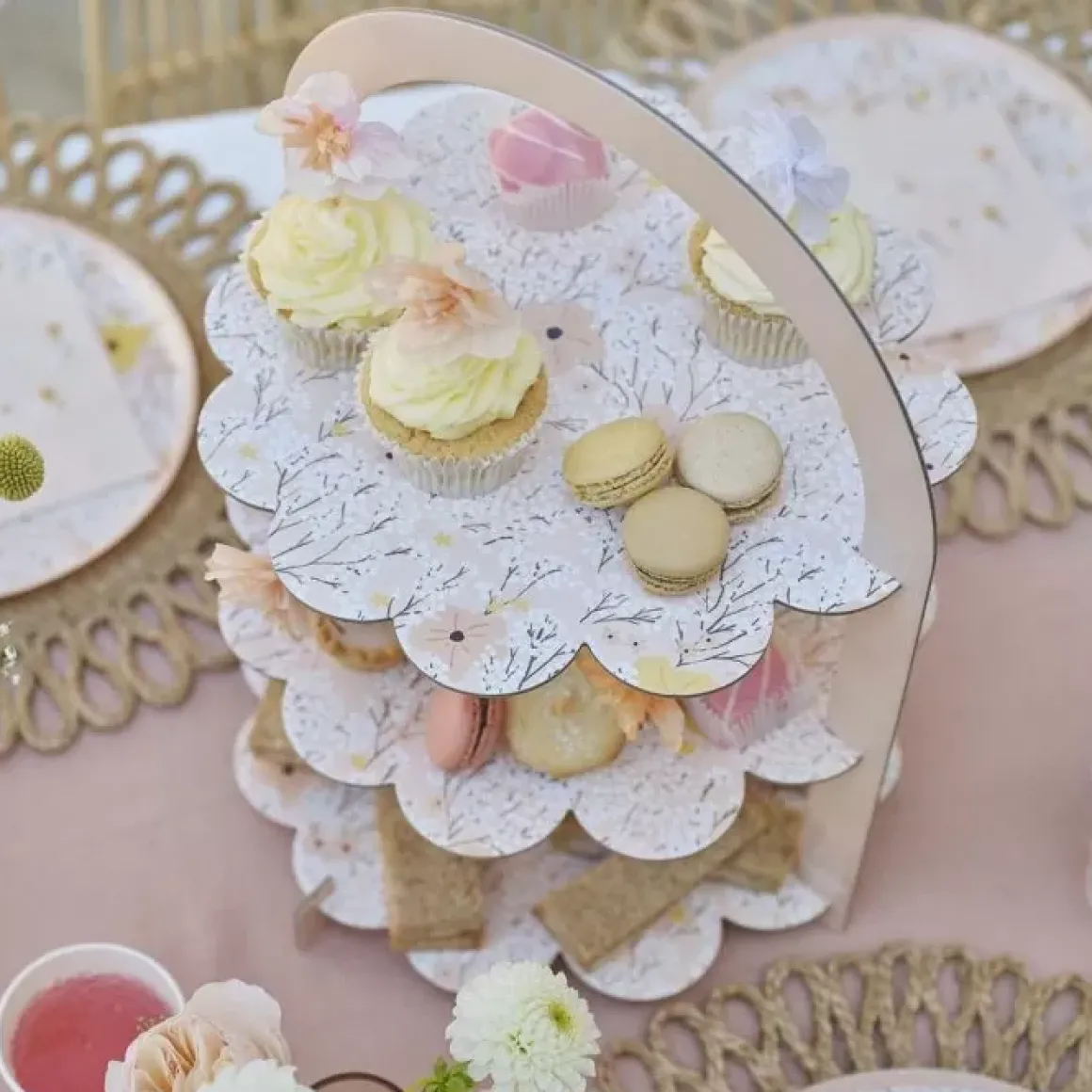 Etagere Birthday Bloom Ginger Ray - Vrolijk En Herbruikbaar