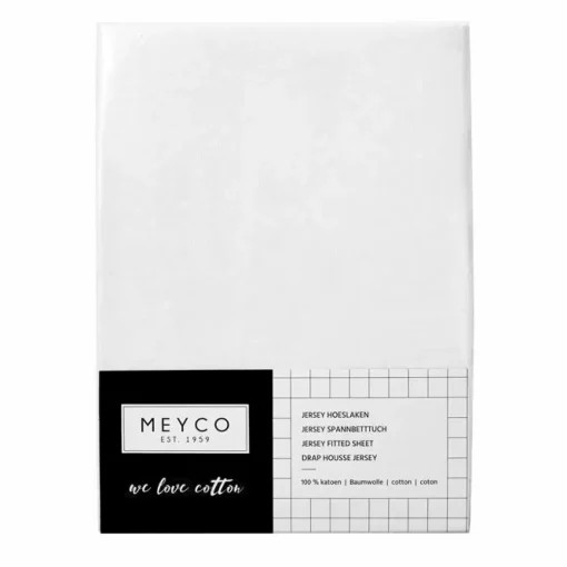 Hoeslaken Wieg Jersey Wit Meyco
