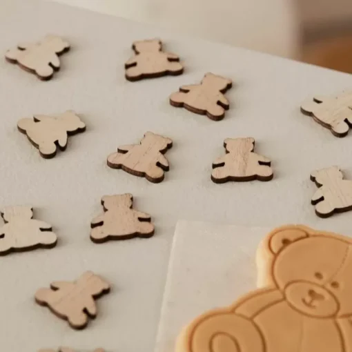 Houten Confetti Beertjes Teddy Bear Babyshower Ginger Ray