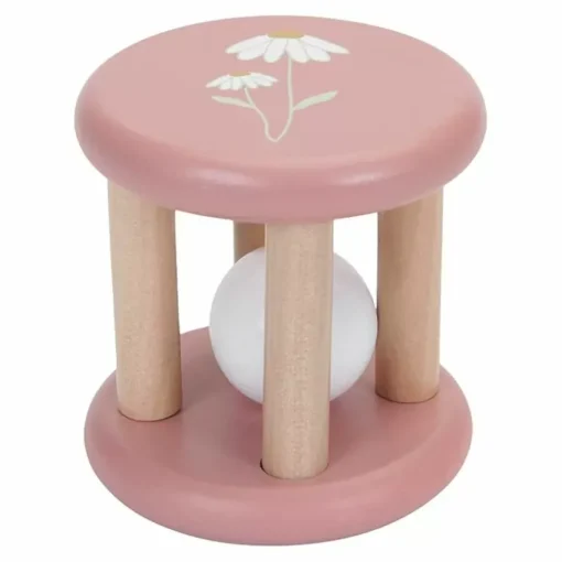 Houten Rammelaar Roller Flowers Little Dutch