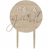 Houten Taarttopper It'S A Girl Teddy Bear Ginger Ray