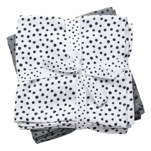 Hydrofiele Doeken Happy Dots Grijs (2St) Done By Deer