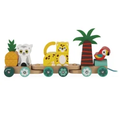 Janod Houten Trekfiguur Trein Tropen Express