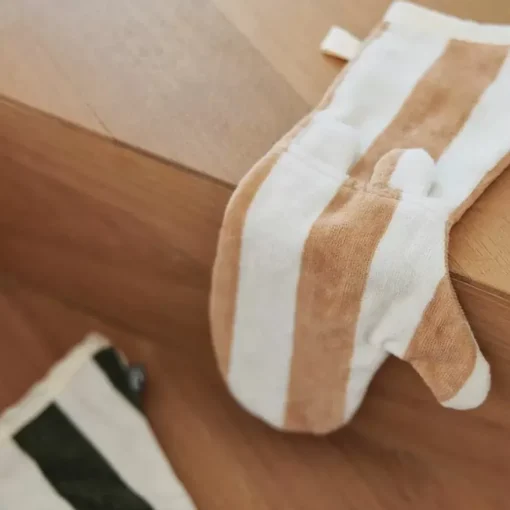Jollein Lange Washand Stripe Terry Biscuit