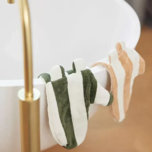 Jollein Lange Washand Stripe Terry Biscuit