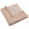Jollein Ledikantdeken Fringe Moonstone/Ivory