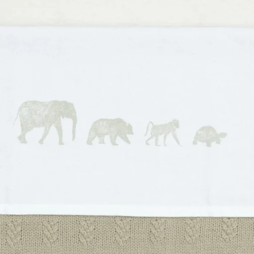 Jollein Wieglaken Animals Olive Green 75X100Cm