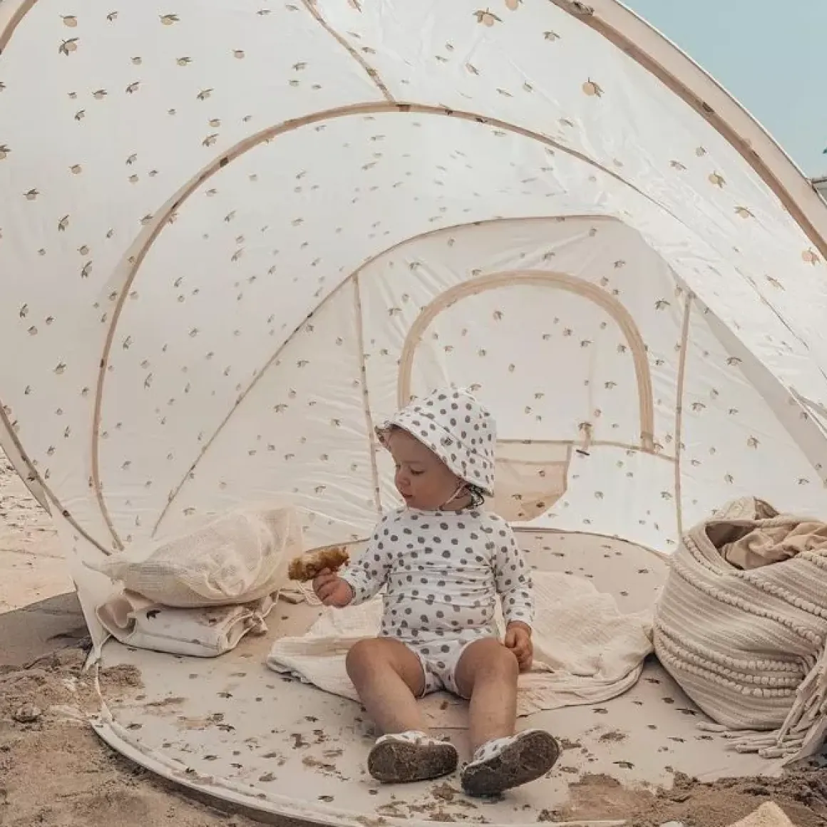 Konges Slojd Pop-Up Strandtent Lemon - Spf 50+