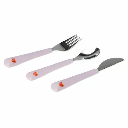 Lassig Bestekset Happy Rascals Heart Lavender - Ergonomisch & Kindvriendelijk