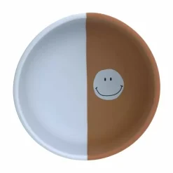 Lassig Happy Rascals Smile Sky Blue Siliconen Kom - Vrolijk & Veilig