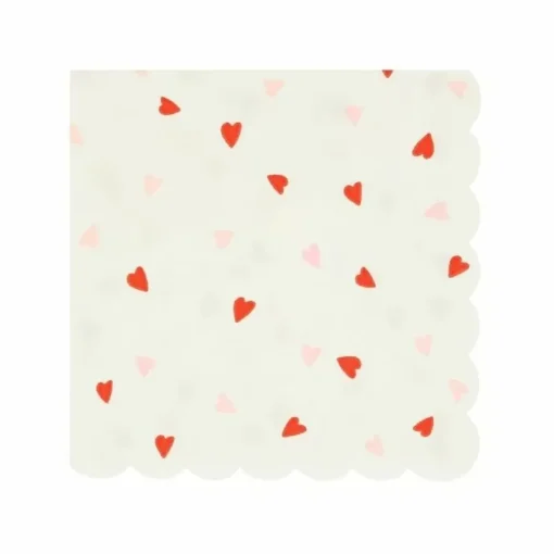 Liefdevolle Kleine Hartjes Servetten Van Meri Meri - Feestelijke Toevoeging (16St)