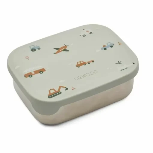 Liewood Lunchbox Arthur Vehicles Dove Blue Mix