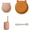 Liewood Siliconen Serviesset Cathy Cat Pale Tuscany Mix