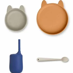 Liewood Siliconen Serviesset Cathy Rabbit Mist Multi Mix