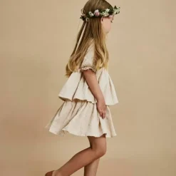 Lil' Atelier Jurk Fauna Sandshell Bestellen - Voor De Perfecte Kinderkleding
