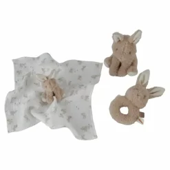 Little Dutch Baby Bunny Geschenkset | Knuffeldoekje, Knuffelkonijn, Rammelaar & Bijtring