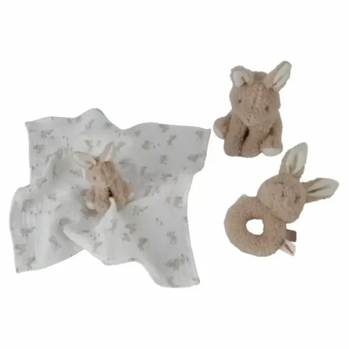 Little Dutch Baby Bunny Geschenkset | Knuffeldoekje, Knuffelkonijn, Rammelaar & Bijtring