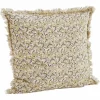 Madam Stoltz Kussenhoes Fringes Sand
