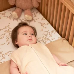 Meyco Hoeslaken Ledikant Jersey Branches Sand