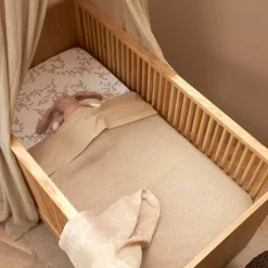 Meyco Hoeslaken Ledikant Jersey Branches Sand