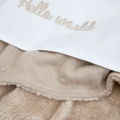 Meyco Ledikantdeken Mini Knots Fleece Sand
