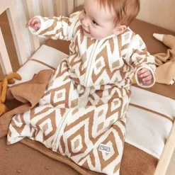 Meyco Slaapzak Afritsbare Mouwen Ikat Sand