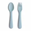 Mushie Bestek Vork En Lepel Powder Blue