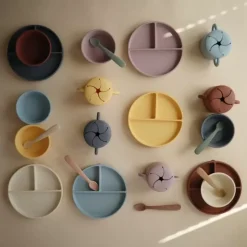 Mushie Siliconen Bord Ivory