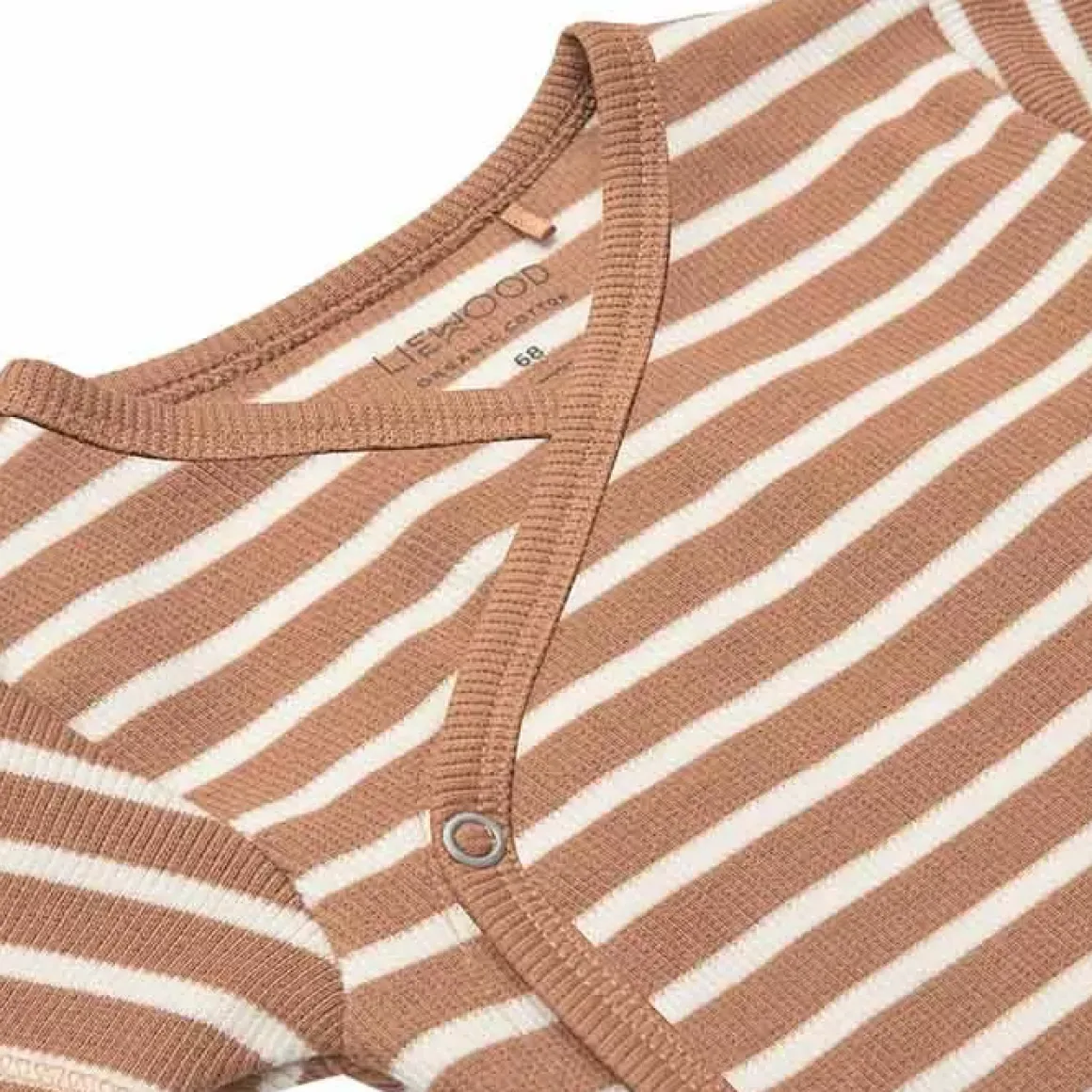 Overslagrompers Korte Mouw Hali Stripe Rose Liewood