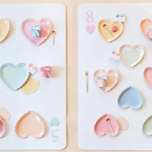 Pastel Hearts Gebaksbordjes Van Meri Meri (8St)