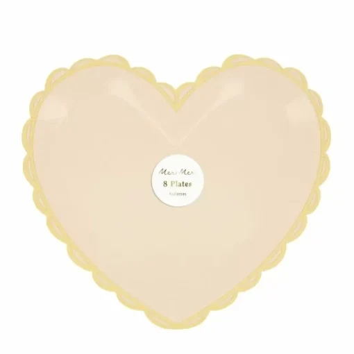 Pastel Hearts Grote Papieren Feestbordjes Van Meri Meri (8St)