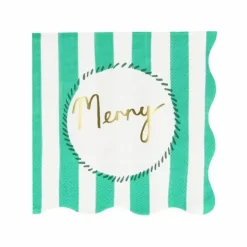 Servetten Striped Christmas (16St) Meri Meri