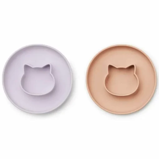 Siliconen Borden Gordon Cat Lavender/Rose Mix (2St) Liewood
