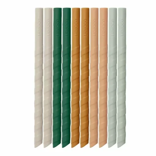 Siliconen Rietjes Timoti Mustard Multi Mix (10St) Liewood