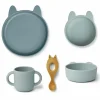 Siliconen Serviesset Vivi Rabbit Blue Multi Mix Liewood