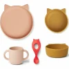 Siliconen Serviesset Vivi Cat Rose Multi Mix Liewood