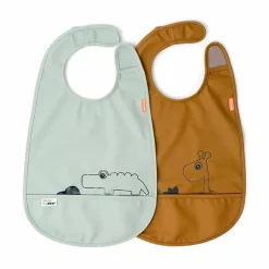 Slabben Deer Friends Mustard/Green (2St) Done By Deer