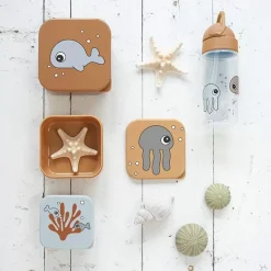 Snackboxen Sea Friends Mustard/Grey (3St) Done By Deer