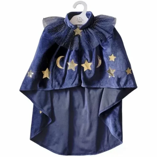Verkleedcape Tovenaar Velvet Blauw Ginger Ray